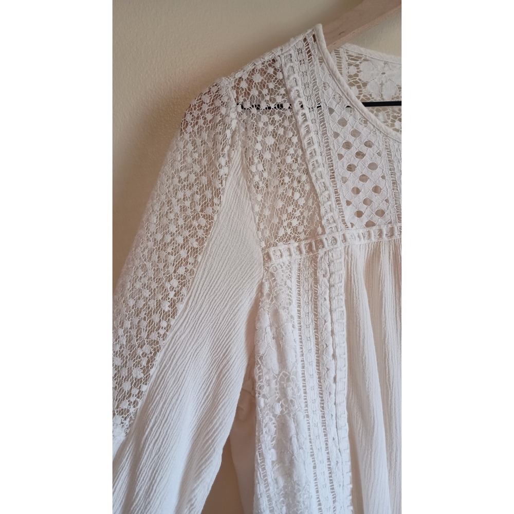 Knox Rose Ivory Lace Blouse Size XL Boho Romantic Feminine - Picture 3 of 13